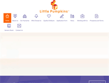 Tablet Screenshot of littlepumpkinsnursery.com